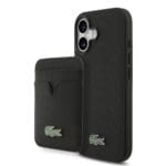 Lacoste Iconic Petit Pique MagSafe + Wallet Black Kryt iPhone 17
