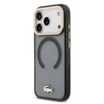 Lacoste PC/TPU Frosted Finish Gold Logo MagSafe Black Kryt iPhone 17 Pro