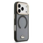 Lacoste PC/TPU Frosted Finish Gold Logo MagSafe Black Kryt iPhone 17 Pro