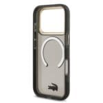 Lacoste PC/TPU Frosted Finish Gold Logo MagSafe Black Kryt iPhone 17 Pro