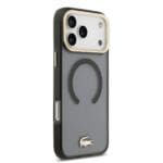 Lacoste PC/TPU Frosted Finish Gold Logo MagSafe Black Kryt iPhone 17 Pro Max