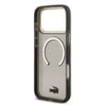 Lacoste PC/TPU Frosted Finish Gold Logo MagSafe Black Kryt iPhone 17 Pro Max