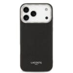 Lacoste PU Leather Champs Elysees MagSafe Black Kryt iPhone 17 Pro Max