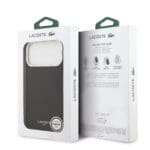 Lacoste PU Leather Champs Elysees MagSafe Black Kryt iPhone 17 Pro Max