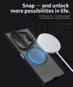 Nillkin CamShield Prop Magnetic Pen Slot Samsung Transparent Black Kryt Samsung Galaxy Z Fold 7