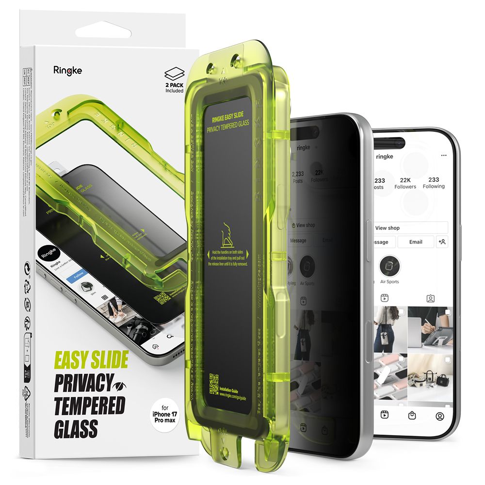 Ringke Easy Slide 2-Pack Privacy iPhone 17 Pro Max