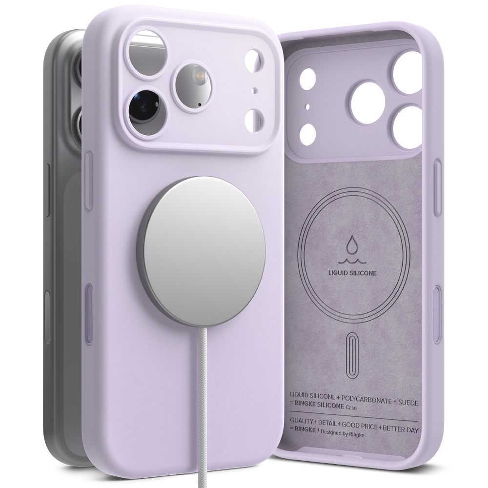 Ringke Silicone Magnetic MagSafe Light Purple Kryt iPhone 17 Pro Max