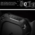 Spigen Tough Armor Apple Airtag For Pet Collar Black