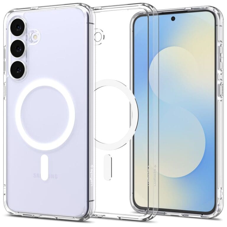 Spigen Ultra Hybrid Mag MagSafe Clear/White Kryt Samsung Galaxy S25 Fe