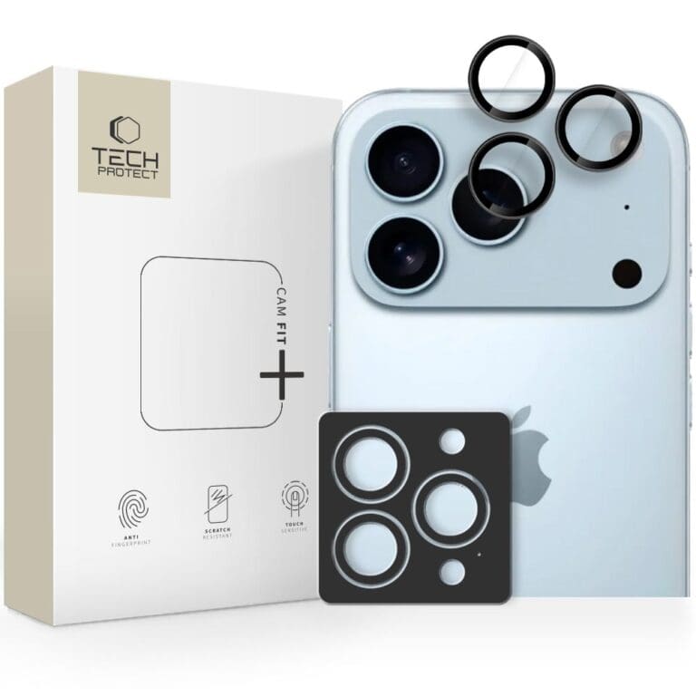 Tech-Protect Camring Fit+ Black iPhone 14 Pro/14 Pro Max/15 Pro/15 Pro Max/16 Pro/16 Pro Max/17 Pro/17 Pro Max