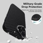 Tech-Protect Ion Carbon MagSafe Black/Silver Kryt iPhone 17