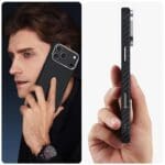 Tech-Protect Ion Carbon MagSafe Black/Silver Kryt iPhone 17 Pro