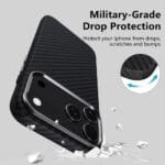 Tech-Protect Ion Carbon MagSafe Black/Silver Kryt iPhone 17 Pro