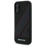AMG AMHMP16S2SCFR Black Hardcase Checkered Flag Pattern MagSafe Kryt iPhone 16