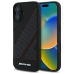 AMG AMHMP16S2SCFR Black Hardcase Checkered Flag Pattern MagSafe Kryt iPhone 16