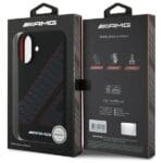 AMG AMHMP16S2SCFR Black Hardcase Checkered Flag Pattern MagSafe Kryt iPhone 16