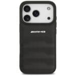 AMG Leather Debossed Lines Logo Black Kryt iPhone 17 Pro