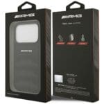 AMG Leather Debossed Lines Logo Black Kryt iPhone 17 Pro