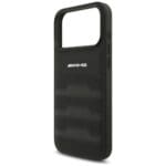 AMG Leather Debossed Lines Logo Black Kryt iPhone 17 Pro Max