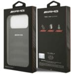 AMG Leather Debossed Lines Logo Black Kryt iPhone 17 Pro Max