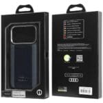 Audi A6 Synthetic Leather MagSafe Black Kryt iPhone 17 Pro