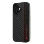 Audi Carbon Fiber Stripe Black Hardcase AUS-TPUPCIP16-R8/D1-BK Kryt iPhone 16