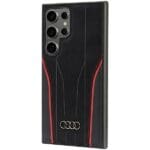 Audi Genuine Leather MagSafe S928 Black-Red Hardcase AU-TPUPCU-R8/D3-RD Kryt Samsung Galaxy S24 Ultra