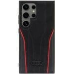 Audi Genuine Leather MagSafe S928 Black-Red Hardcase AU-TPUPCU-R8/D3-RD Kryt Samsung Galaxy S24 Ultra