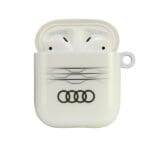 Audi IML Geometric Pattern Cover White AU-IMLAP-A6/D3-WE Kryt AirPods Pro/Pro 2