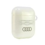 Audi IML Geometric Pattern Cover White AU-IMLAP-A6/D3-WE Kryt AirPods Pro/Pro 2