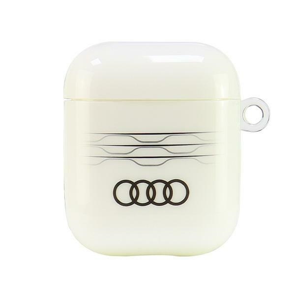 Audi IML Geometric Pattern Cover White AU-IMLAP-A6/D3-WE Kryt AirPods Pro/Pro 2
