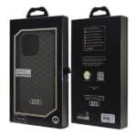 Audi IML Stitching Pattern MagSafe Black Hardcase AU-IMLMIP16P-Q5/D3-BK Kryt iPhone 16 Pro