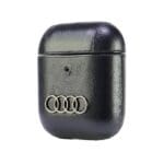 Audi Leather Big Logo Cover Black AU-AP-GT/D3-BK Kryt AirPods Pro/Pro 2