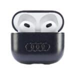 Audi Leather Big Logo Cover Black AU-AP3-GT/D3-BK Kryt AirPods 3