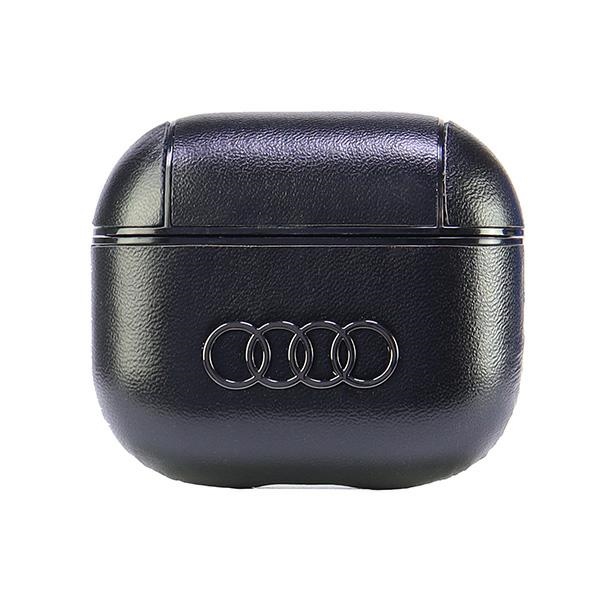 Audi Leather Big Logo Cover Black AU-AP3-GT/D3-BK Kryt AirPods 3