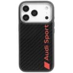 Audi R8 Carbon Fiber MagSafe Black Kryt iPhone 17 Pro