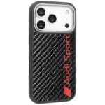Audi R8 Carbon Fiber MagSafe Black Kryt iPhone 17 Pro