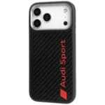 Audi R8 Carbon Fiber MagSafe Black Kryt iPhone 17 Pro Max