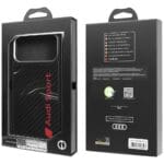 Audi R8 Carbon Fiber MagSafe Black Kryt iPhone 17 Pro Max