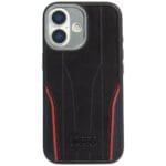 Audi R8 Genuine Leather MagSafe Black-Red Kryt iPhone 17