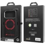 Audi RSQ Carbon Fiber Sport Red Circle MagSafe Black Kryt iPhone 17 Pro