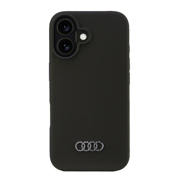 Audi Silicone Black Hardcase AU-LSRIP16-Q3/D1-BK Kryt iPhone 16