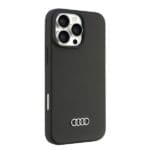 Audi Silicone Black Hardcase AU-LSRIP16PM-Q3/D1-BK Kryt iPhone 16 Pro Max