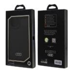 Audi Silicone Black Hardcase AU-LSRIP16PM-Q3/D1-BK Kryt iPhone 16 Pro Max