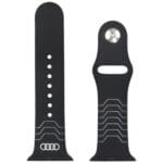 Audi Strap Geometric Pattern Silicone Watch Strap Apple Watch SE/11/10/9/8/7/6/5/4/3 (42/41/40/38mm) Black