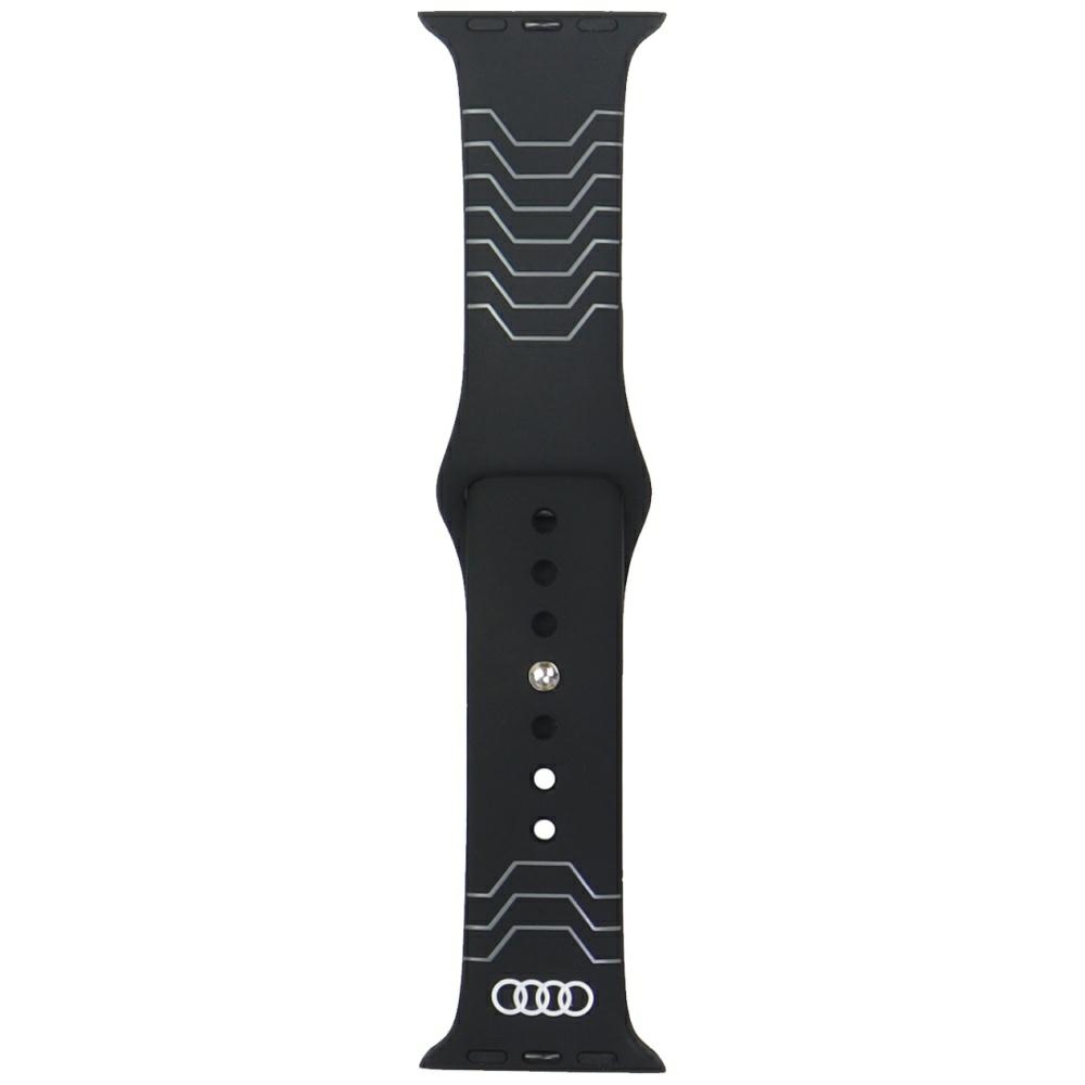 Audi Strap Geometric Pattern Silicone Watch Strap Apple Watch SE/11/10/9/8/7/6/5/4/3 (42/41/40/38mm) Black