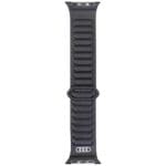 Audi Strap Logo Genuine Leather Magnetic Ring Apple Watch SE/11/10/9/8/7/6/5/4/3 (42/41/40/38mm) Black