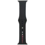 Audi Strap Sport Red Logo Silicone Watch Strap Apple Watch SE/11/10/9/8/7/6/5/4/3 (42/41/40/38mm)Black