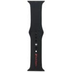 Audi Strap Sport Red Logo Silicone Watch Strap Apple Watch SE/11/10/9/8/7/6/5/4/3/Ultra 1/2/3 (44/45/46/49mm) Black