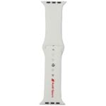 Audi Strap Sport Red Logo Silicone Watch Strap Apple Watch SE/11/10/9/8/7/6/5/4/3/Ultra 1/2/3 (44/45/46/49mm) White